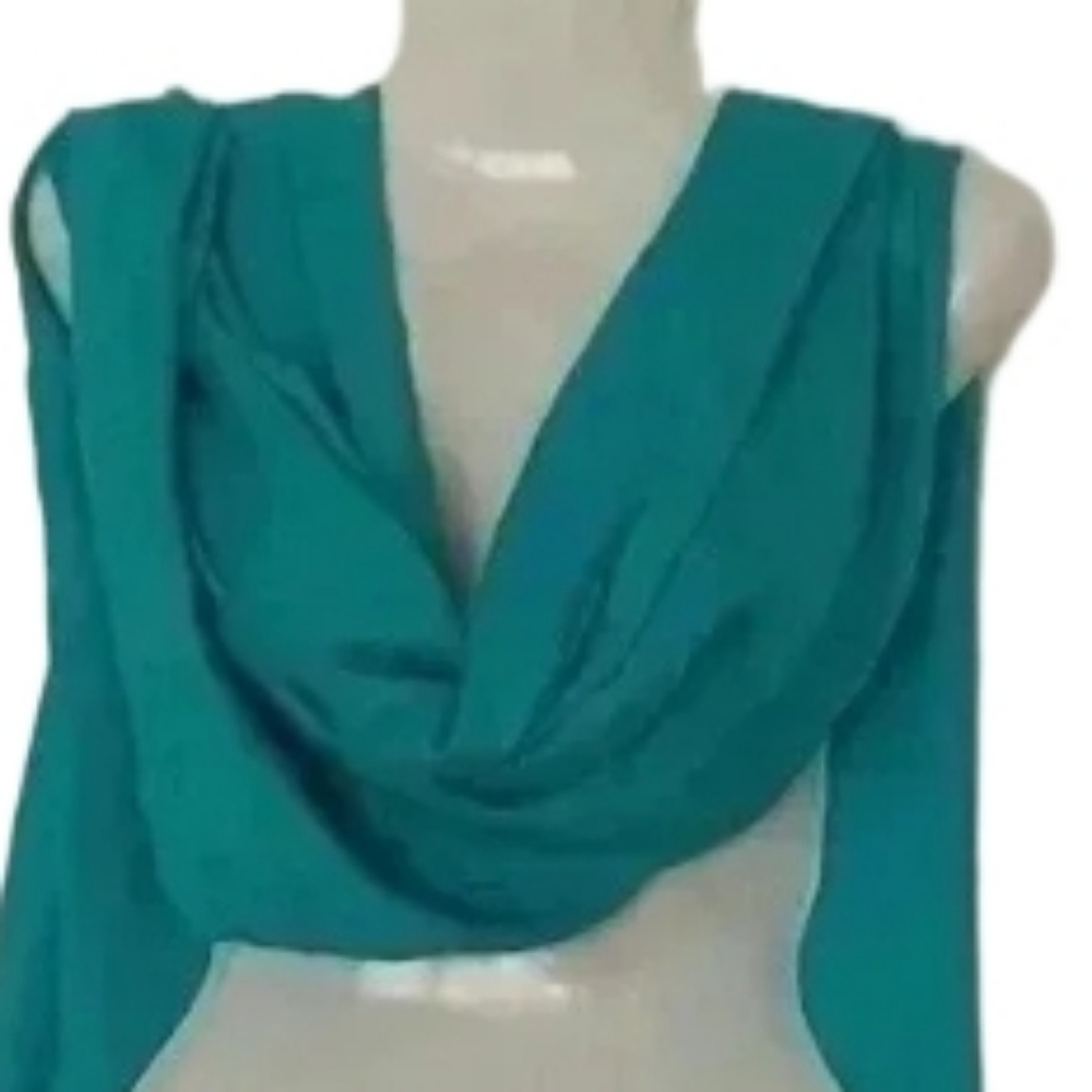 very large turquoise color scarf